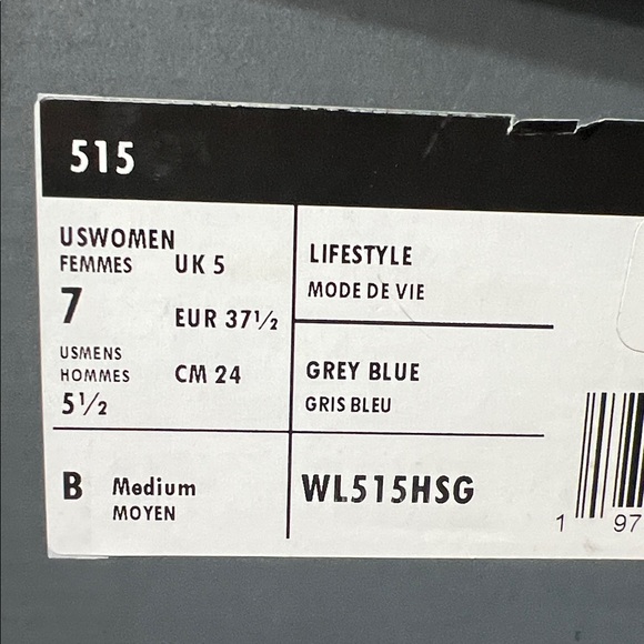 NWT New Balance 515H Platform Womens Slate Light Grey, White and Blue - Picture 7 of 7